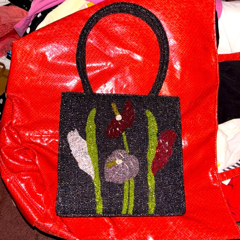 Millicent Rare Floral Beaded Handbag